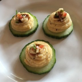 Gluten-free hummus appetizer from Gaia Restaurant